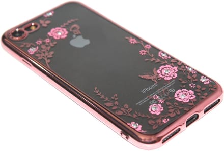 Glimmend bloemen hoesje Geschikt voor iPhone SE (2022/ 2020)/ 8/ 7