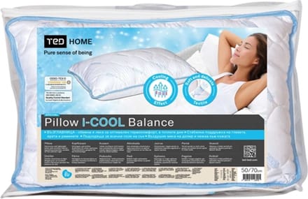 TED I-Cool Balance hoofdkussen - 50 x 70 cm | Stevig Hoofdkussen | Extra ventilatie