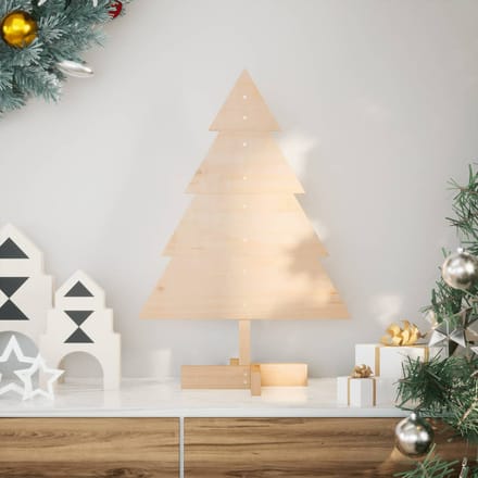 vidaXL - Kerstdecoratie - kerstboom - 70 - cm - massief - hout