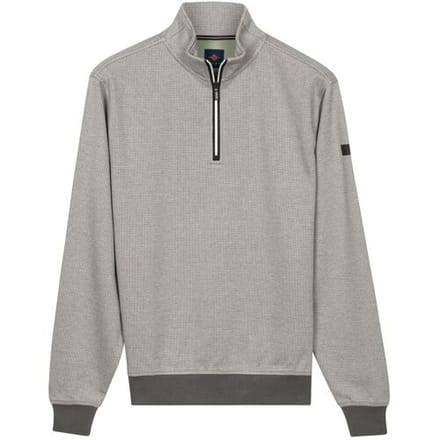 Baileys Trui Yarn Dyed Jacquard Interlock Sweat Soft Grey / male