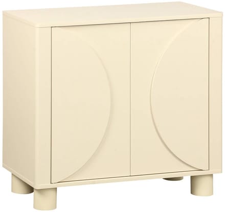 sweeek - Kastje met houteffect 2 omkeerbare deuren 80cm - pondi