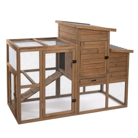 TIAKI Ranch houten kippenhok - 156x79.5x116.3cm