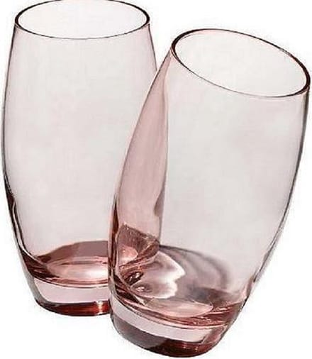 Pasabahce Barrel - Roze Longdrinkglazen - Set van 3 - 500 ml