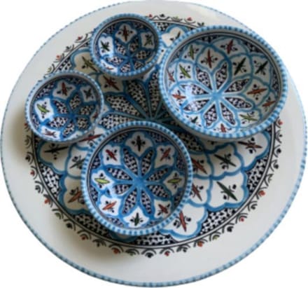 Tapas Party set 5 delig Turquoise Blue Fine | TP.PY.TB | Dishes & Deco