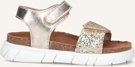 Ton & Ton Meisjes Platte sandalen - Ulla - Goud - Leer - Platte zool - Maat 32