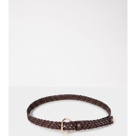 Tommy Hilfiger Th Chic 2.5 Woven Leather Belt Rich Walnut Größe: 95 | Gürtel Outlet | Damen | Braun