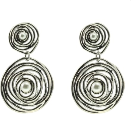 Behave - Ronde oorhangers met parelaccent - Tijdloos elegant