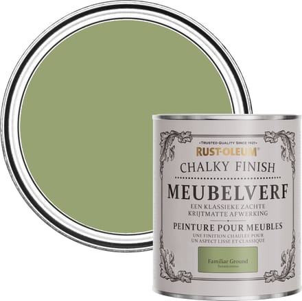 Rust-Oleum Groen Chalky Finish Meubelverf - Familiar Ground 750ml