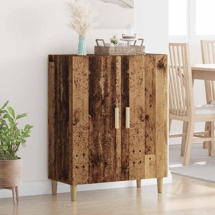 vidaXL - Dressoir - Oud - hout - 69,5 - x - 34 - x - 90 - cm - Bewerkt - hout