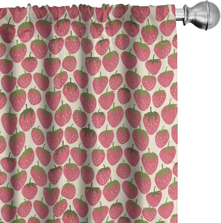 ABAKUHAUS Voorhang – 2x75x225 cm – Microfaser – Donker koraal olijfgroen