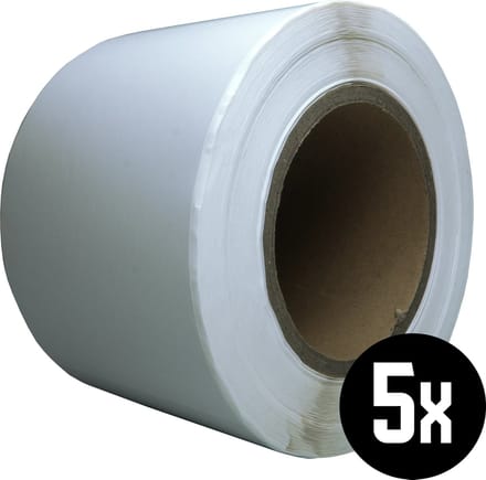 DULA Compatible Zebra Labels 86x125mm - 500 etiketten per rol - kern 76mm - Wit - Permanent - 5 rollen