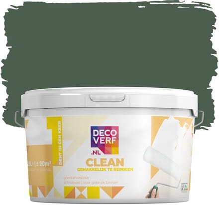 Decoverf clean muurverf bosgroen, 2.5L
