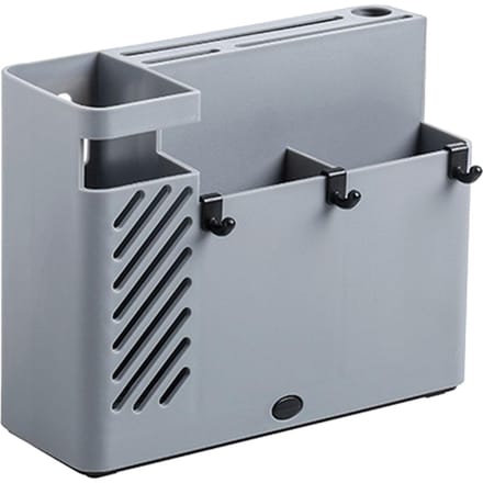 Messen- en keukengereihouder Multifunctioneel Ruimtebesparend Plastic Ponsvrij Wandmontage gray