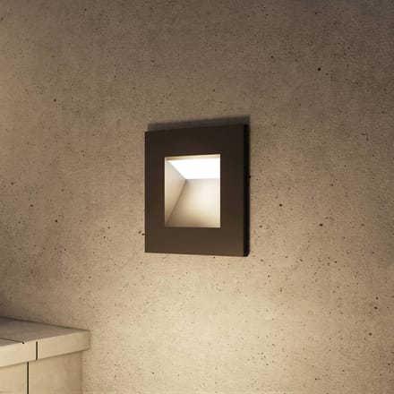 Arcchio wand inbouwlamp Zamo, G9, zwart, 12 cm, IP65