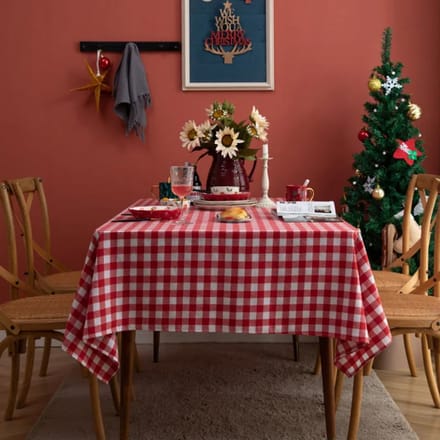 Meble od Nowa - Tafellaken - Rood Geruit - 140x140cm - Polyester - Oeko-Tex Gecertificeerd