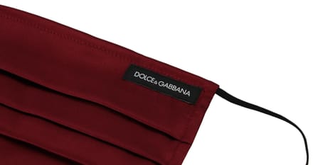 Dolce & Gabbana Elegante Satijnen Geplooide Bordeaux Rode Vrouwenmasker