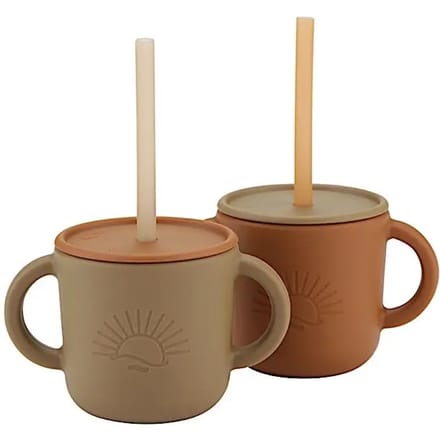 Bekers met deksels By Lille Vilde (x2)
