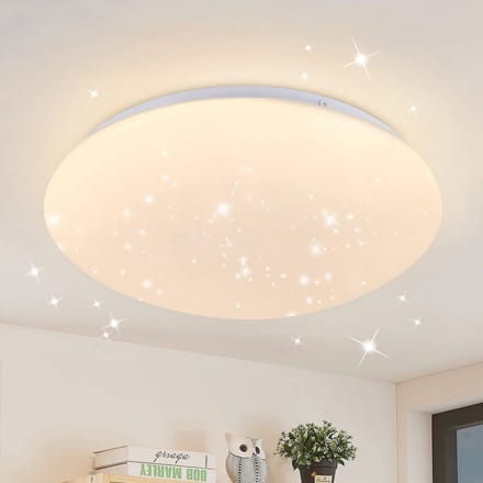 Unyqoos® Moderne LED-plafondlamp met sterrenhemel effect voor diverse ruimtes, 18 W, IP44, warm wit
