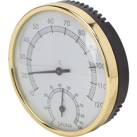 Saunaruimte Thermometer Wandmontage Duidelijke Schaal Fysieke Inductie Roestvrij Staal Hygrometer beige