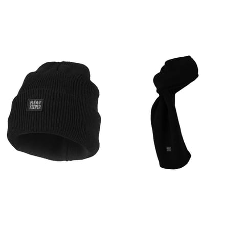 Morethansocks - Gebreide thermo sjaal + Thermo muts - Heren - Thermo sjaal heren - Thermo muts heren - Beanie