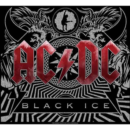 AC/DC Zwart ijs bandana (Zwart/Wit/Rood)