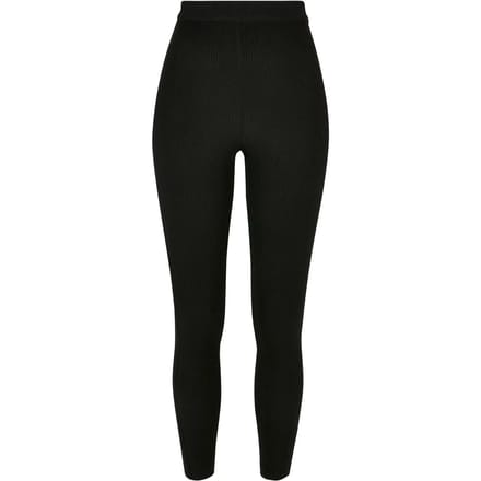Urban Classics - Rib Knit Legging - M - Zwart