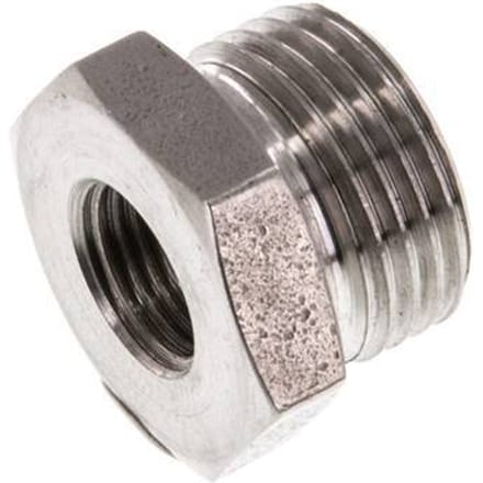 G 1/8'' x G 3/8'' F/M RVS Verloopring 40 Bar