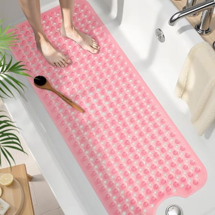 Extra Lange Antislip Badmat voor Douche en Kuip (100x40cm) - Sneldrogend & Wasbaar