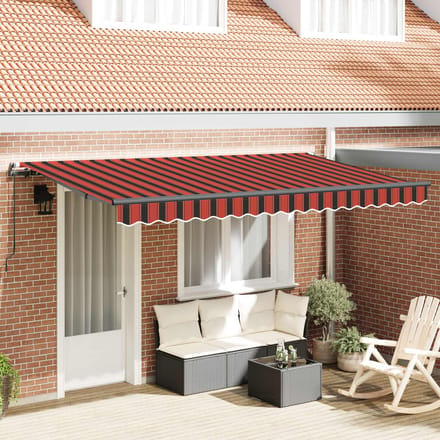 vidaXL - Uitschuifbare - luifel - Oranje - 350 - x - 200 - cm - Stof