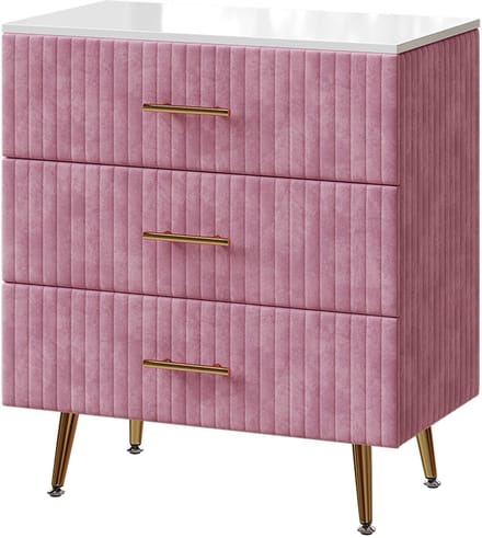 Vicco Velia Ladekast – 70 x 78.5 cm met 3 laden Roze