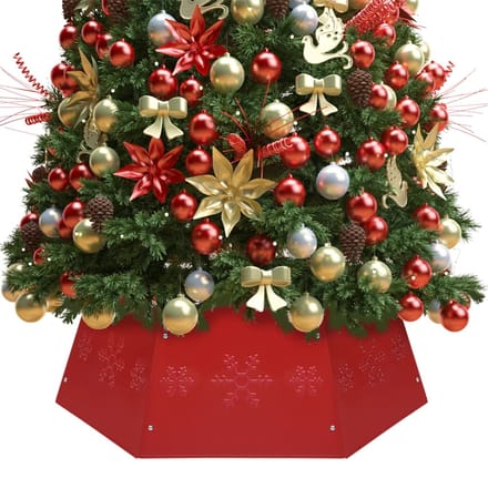 vidaXL - Kerstboomrok - Ø68x25 - cm - rood