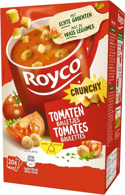 Minute soup Royco Tomaat+bal 200ml/20