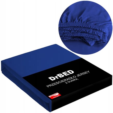 DrBED - Jersey Hoeslaken - 220x200 - Elastaan - Donkerblauw