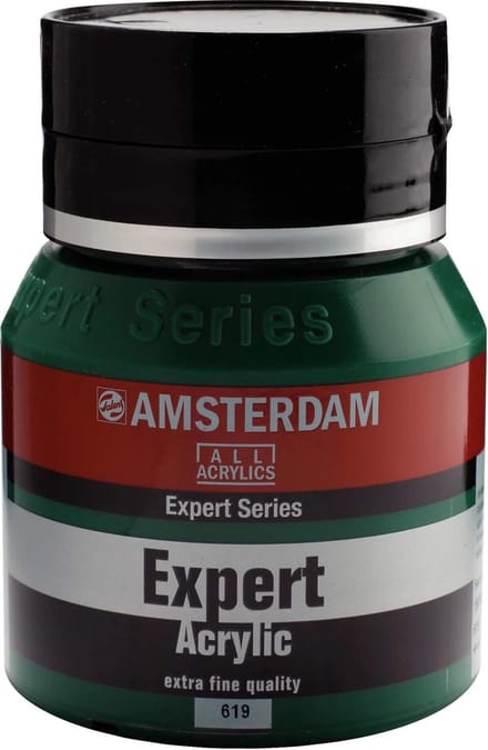 Expert Series Acrylverf Pot 400 ml - Permanentgroen Donker 619