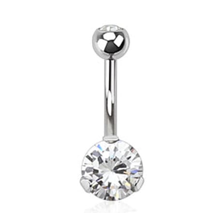 Piercing basis steen - wit - LMPiercings