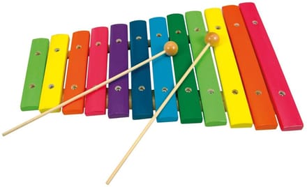 Bino Xylofoon 12-toons Junior 33 Cm hout 3-delig