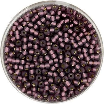 9559-4 Rocailles amethyst mat zilverkern 2.6mm