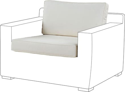 ARDEA - Tuinkussenhoezen set fauteuil - Wit - Polyester