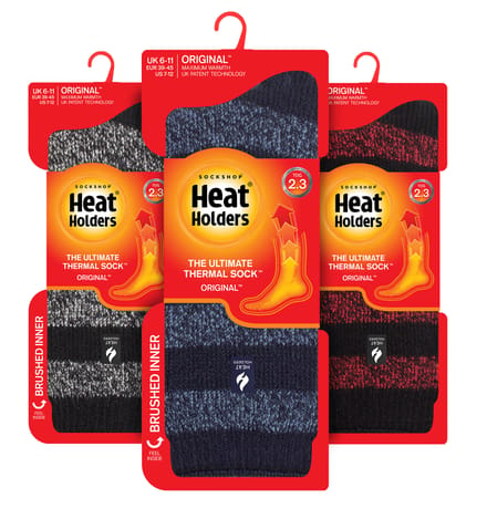Heat Holders3 paar thermo herensokken voor de winter - Streep