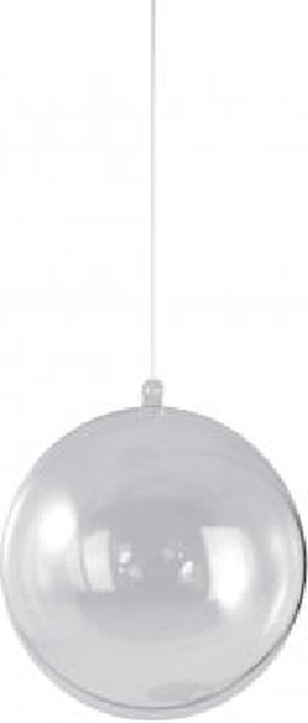 Transparante kunststof bal 16 cm 2-delig
