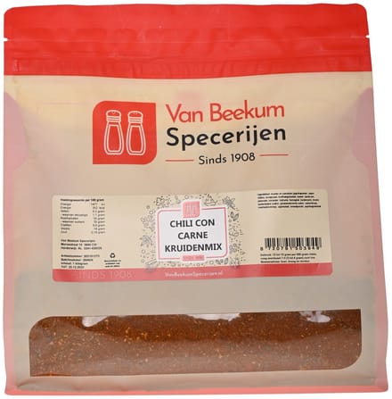 Van Beekum Specerijen - Chili Con Carne Kruidenmix - 1 KG (hersluitbare stazak)