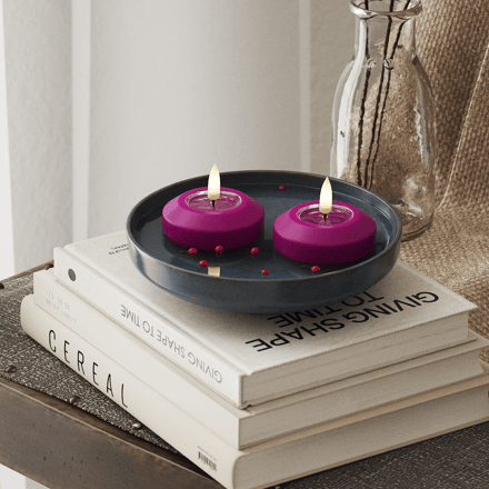 Deluxe Homeart Led Drijfkaars 2 stuks Violet