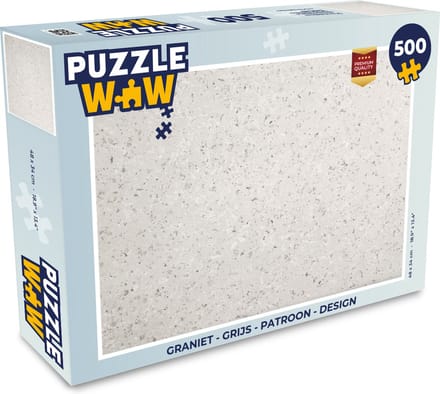 Puzzel Graniet - Grijs - Patroon - Design - Wit - Legpuzzel - Puzzel 500 stukjes