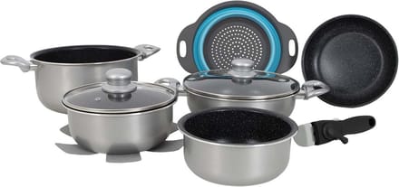 Gimex Pannenset - Inductie - Zilver - 9-Delig