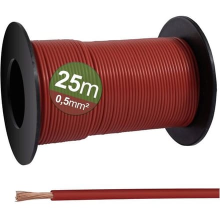 Quadrios 23CW024 Enkele ader 0.5 mm² Rood 25 m