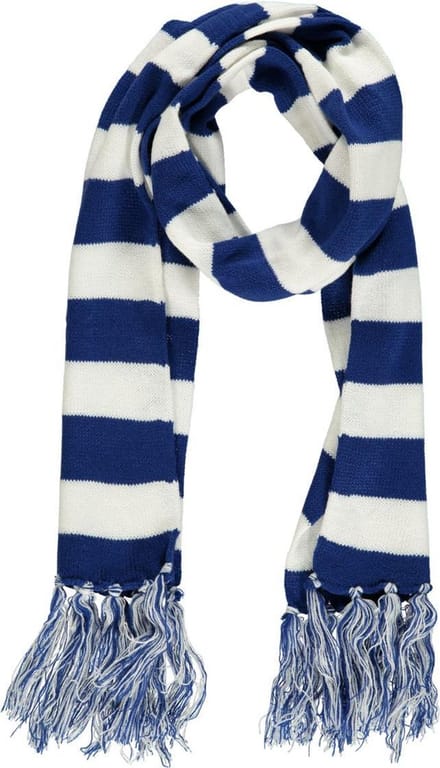 Sjaal Kobalt Blauw/Wit | One Size | Verkleedaccessoires