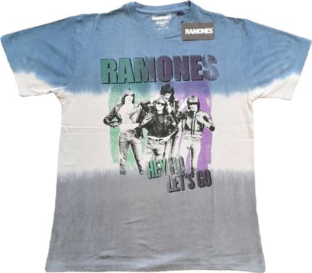 Ramones - Hey Ho Retro Heren T-shirt - S - Blauw/Grijs