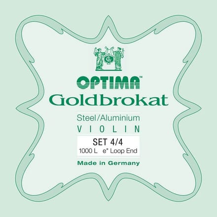 Optima 1000-44-L string set for violin 4/4, steel & aluminum, with loop end E-1 string
