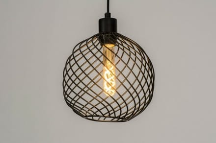 Lumidora Hanglamp 73251 - CELESTE1 - E27 - Zwart - Metaal - ⌀ 21 cm