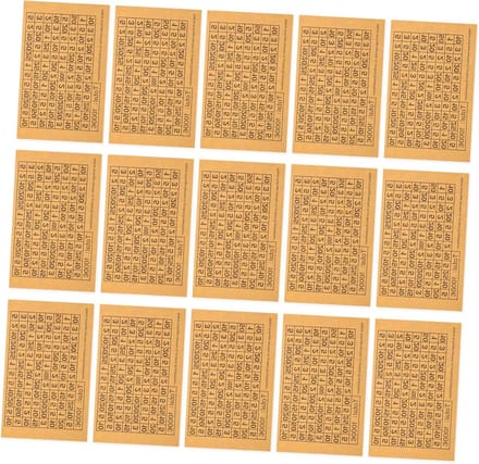 20 Vellen Spaarvarken Stickers voor Budgettering en Geldbesparing - Nummer Stickers in Lichtbruin Papier
